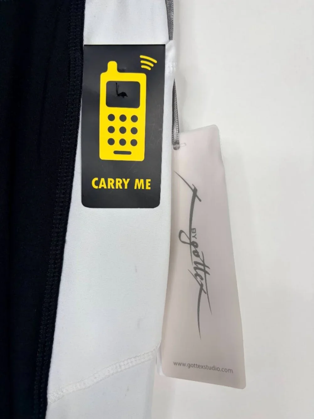 2/$30 NWT X by Gottex Studio High Way Legging Mid Rise Black White #A3277